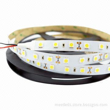 SMD5050 Tri-chip Epoxy Resin IP65 Waterproof Flexible LED Strip with 60LEDs per Meter, 12V DC